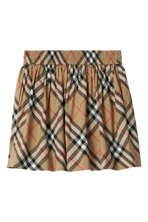 gonna in cotone marrone BURBERRY KIDS | 8096413B9368